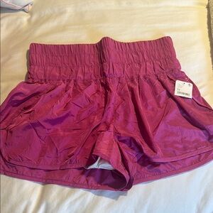 Free People Magenta Athletic Shorts
